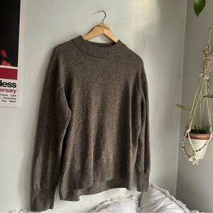 High Neck Cashmere Wool Blend Sweater